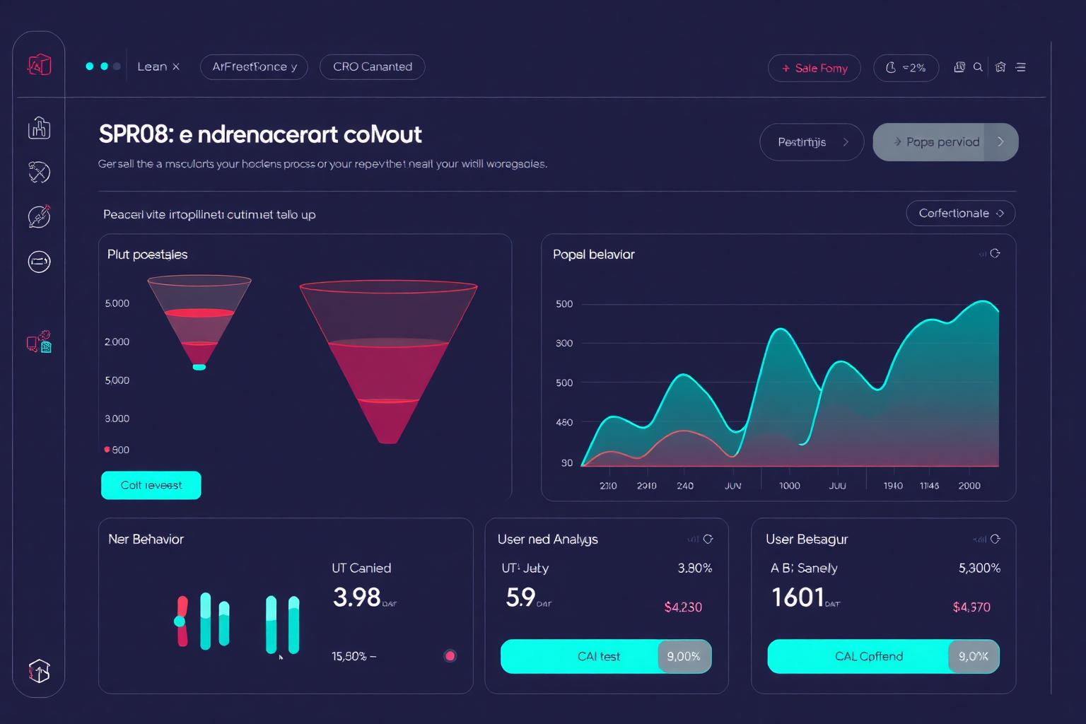 Conversion rate optimization analytics dashboard